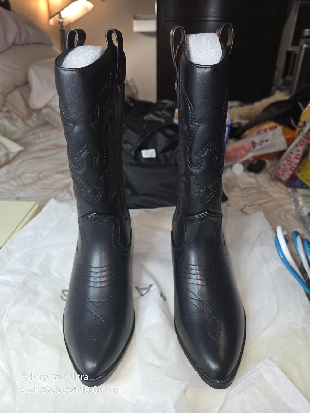 J Adams Lasso Boot W/ Dust Bag. Vegan Leather. New In Box. Size Sold Out 6.5W.